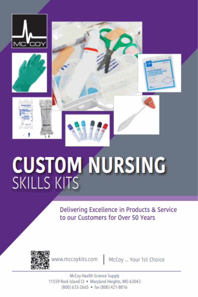 Custom Nursing Skills Kit Catalog Cover